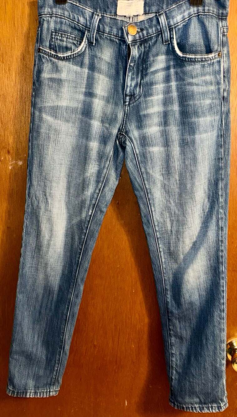 Current/Elliott Women's Light Wash Distressed Denim Jeans